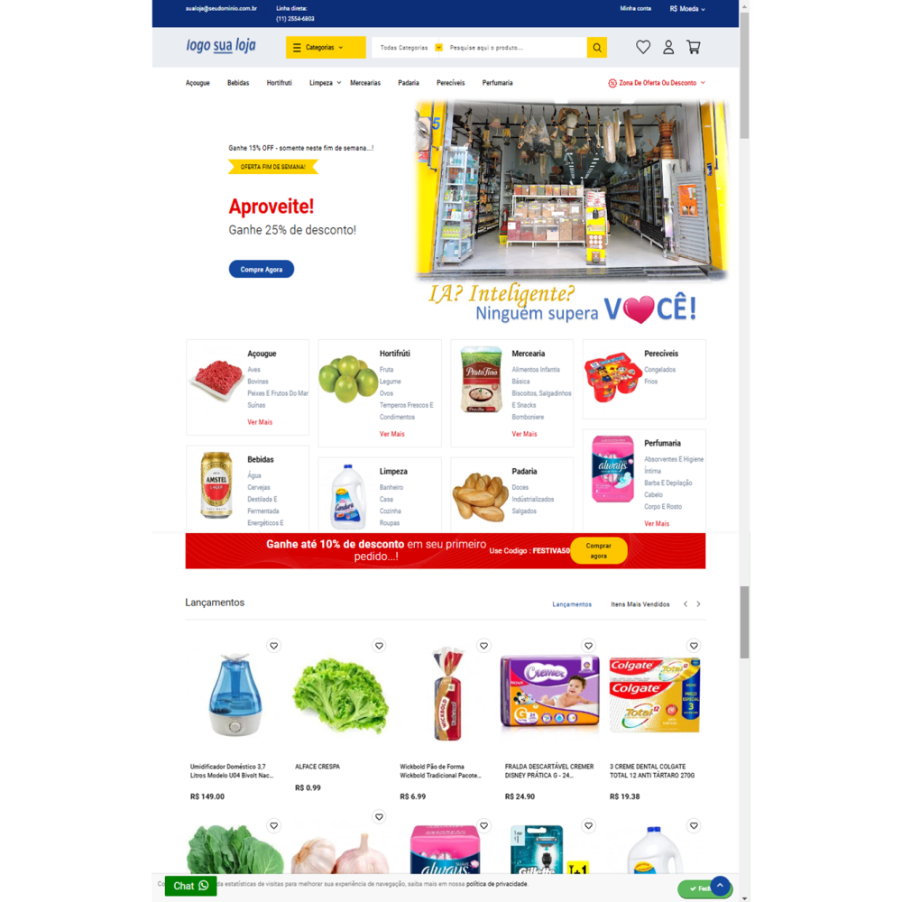Casa do norte - site pronto + app pwa