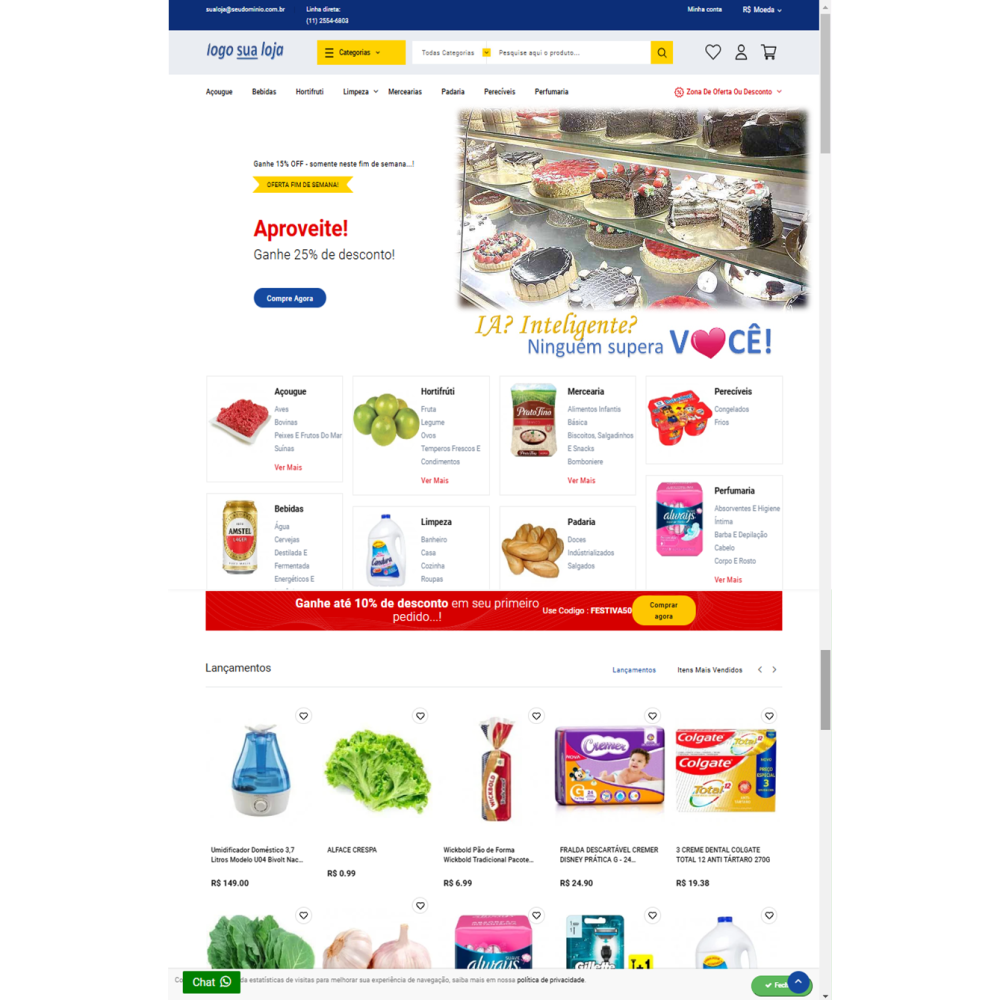 Site Confeitarias - site pronto