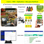Hortifruti Sacolão 3 em 1 - PDV + APP + Site - Sistema de vendas com PDV, Aplicativo e Site profissional