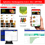 App 2em1 Hamburguerias - site pronto + app