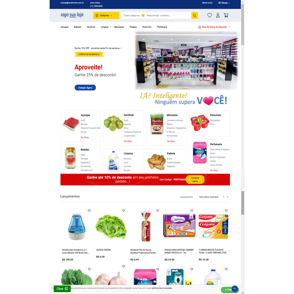 Site Cosméticos - site pronto