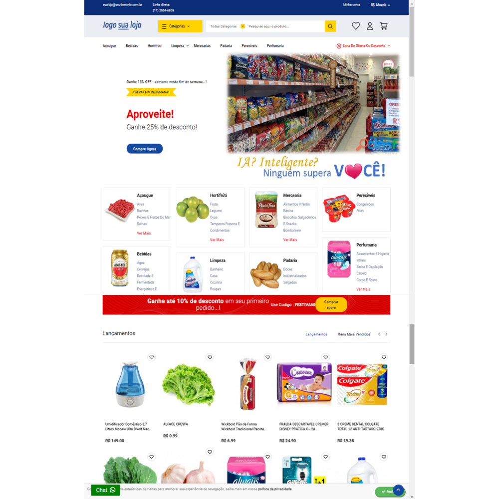 Site Docerias - site pronto
